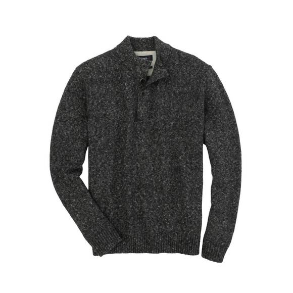 NEW JOHNNIE-O men´s rivington henley sweater in charcoal Men